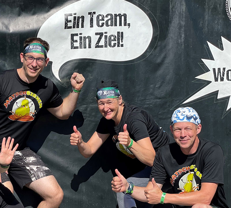 Team mit drei Athleten
